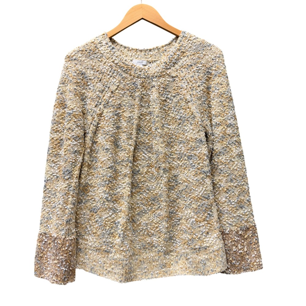 Pure Jill Sweater Womens M Popcorn Knit Multi Color Casual Boho Pullover